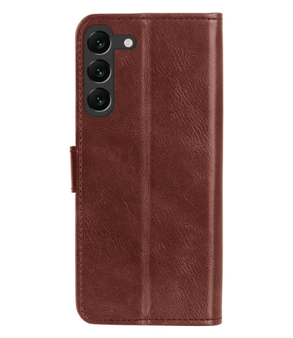 Forterra Samsung S23 Hoesje Bookcase Cover met Kaarthouder - Bruin