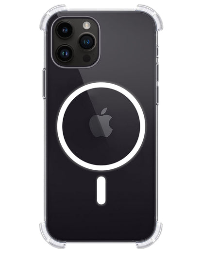 Forterra iPhone 15 Pro Max Hoesje Geschikt voor Magsafe Backcover Shockproof - Transparant