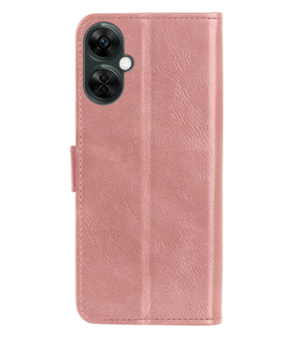 Forterra OnePlus Nord CE 3 Lite Hoesje Bookcase Cover met Kaarthouder - Rosé goud