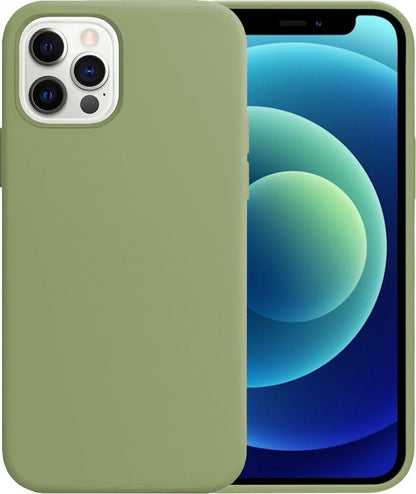 Forterra iPhone 12 Pro Hoesje Siliconen Backcover Lichtgewicht - Groen