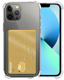 Forterra iPhone 13 Pro Hoesje Kaarthouder Backcover Shockproof - Transparant