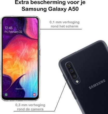 Forterra Samsung Galaxy A50 Hoesje Siliconen Backcover Lichtgewicht - Transparant