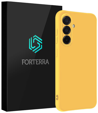 Forterra Samsung A36 Hoesje Siliconen Backcover Lichtgewicht - Geel