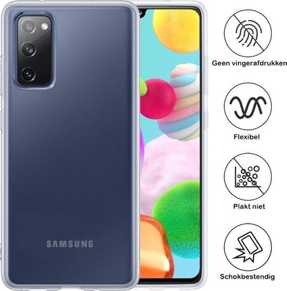 Forterra Samsung A41 Hoesje Siliconen Backcover Lichtgewicht - Transparant