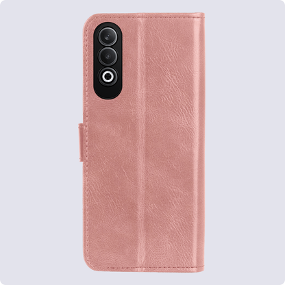 Forterra OnePlus Nord CE 4 Hoesje Bookcase Cover met Kaarthouder - Rosé goud