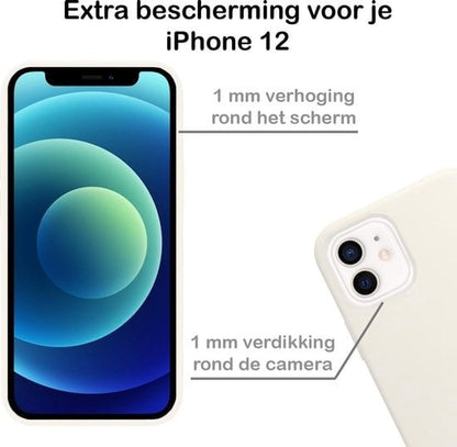Forterra iPhone 12 Mini Hoesje Siliconen Backcover Lichtgewicht - Wit