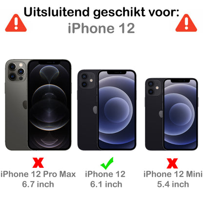 Forterra iPhone 12 Hoesje Magneet Hard Case Shockproof - Zwart