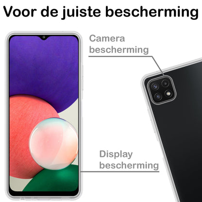 Forterra Samsung M22 Hoesje Siliconen Backcover Lichtgewicht - Transparant
