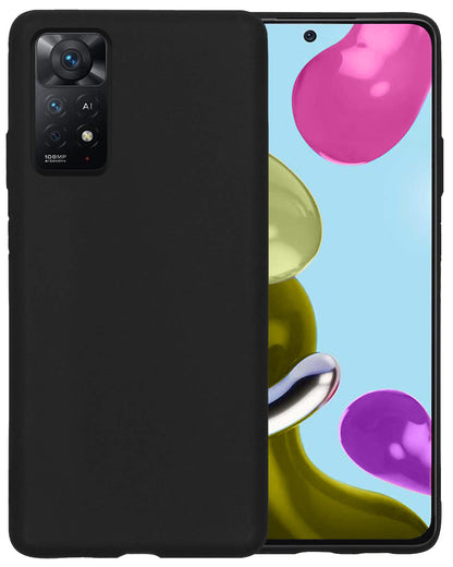 Forterra Xiaomi Redmi Note 11 Hoesje Siliconen Backcover Lichtgewicht - Zwart