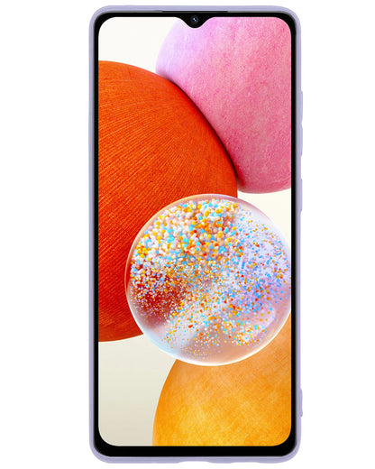Forterra Samsung A14 Hoesje Siliconen Backcover Lichtgewicht - Lila