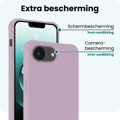 Forterra iPhone 16e Hoesje Siliconen Backcover Lichtgewicht - Lila