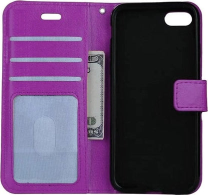 Forterra iPhone 8 Hoesje Bookcase Cover met Kaarthouder - Paars