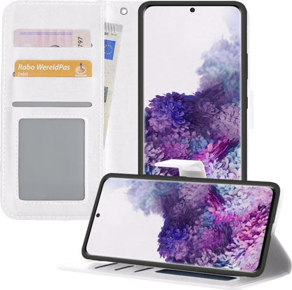 Forterra Samsung S20 Hoesje Bookcase Cover met Kaarthouder - Wit
