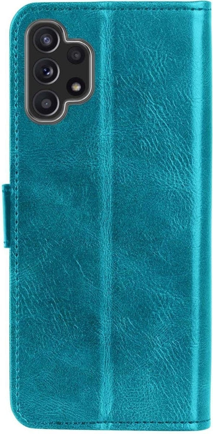 Forterra Samsung A32 5G Hoesje Bookcase Cover met Kaarthouder - Turquoise