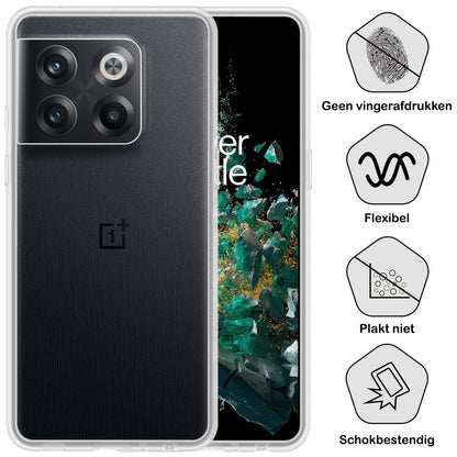 Forterra OnePlus 10T Hoesje Siliconen Backcover Lichtgewicht - Transparant