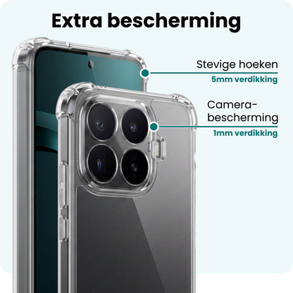 Forterra Xiaomi 17T Hoesje Shockproof Backcover Siliconen - Transparant