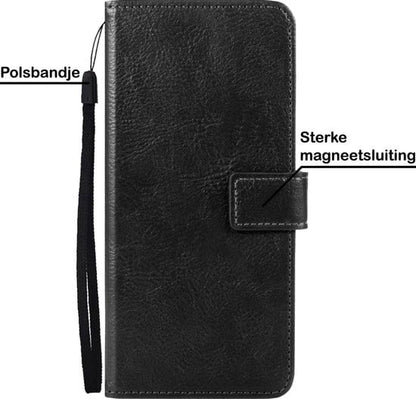Forterra Samsung S21 Ultra Hoesje Bookcase Cover met Kaarthouder - Zwart