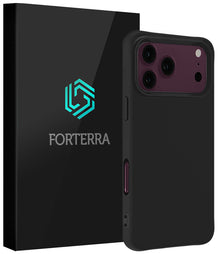 Forterra iPhone 18 Pro Max Hoesje Siliconen Backcover Lichtgewicht - Zwart