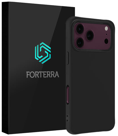 Forterra iPhone 18 Pro Max Hoesje Siliconen Backcover Lichtgewicht - Zwart
