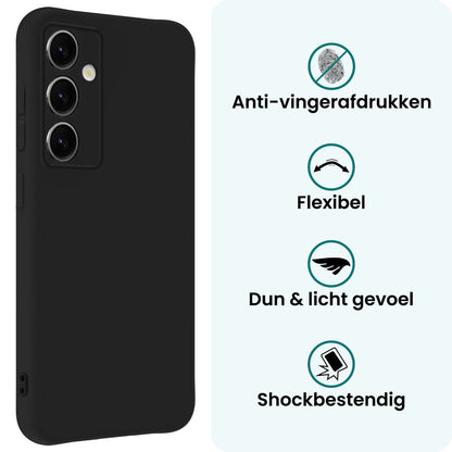 Forterra Samsung S25 Plus Hoesje Siliconen Backcover Lichtgewicht - Zwart