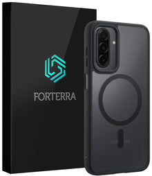 Forterra Samsung A17 Hoesje Geschikt voor Magsafe Backcover Shockproof - Zwart