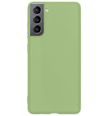 Forterra Samsung S21 FE Hoesje Siliconen Backcover Lichtgewicht - Groen