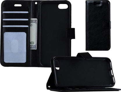 Forterra iPhone 8 Hoesje Bookcase Cover met Kaarthouder - Zwart