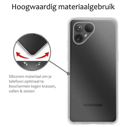 Forterra Fairphone 5 Hoesje Siliconen Backcover Lichtgewicht - Transparant