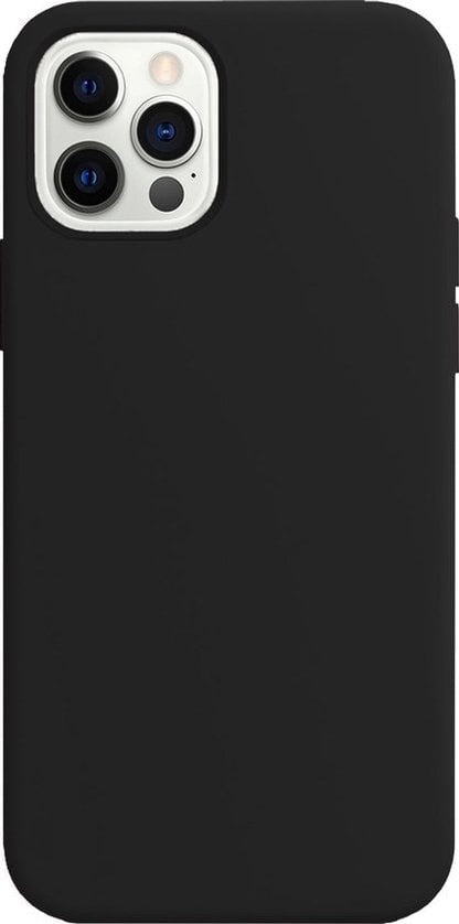 Forterra iPhone 12 Pro Max Hoesje Siliconen Backcover Lichtgewicht - Zwart