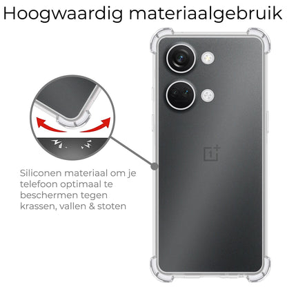 Forterra OnePlus Nord 3 Hoesje Shockproof Backcover Siliconen - Transparant