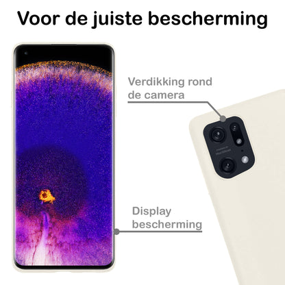 Forterra OPPO Find X5 Hoesje Siliconen Backcover Lichtgewicht - Wit