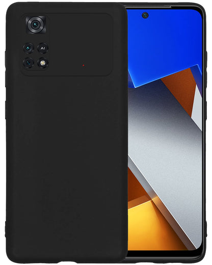 Forterra Poco M4 Pro 4G Hoesje Siliconen Backcover Lichtgewicht - Zwart