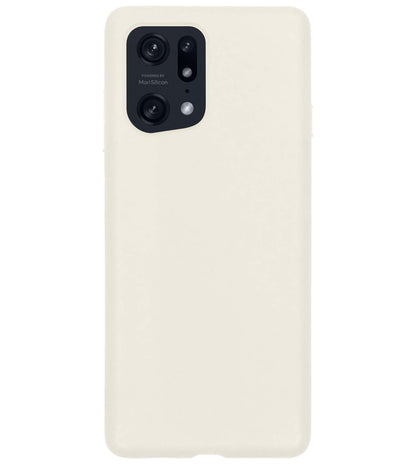 Forterra OPPO Find X5 Hoesje Siliconen Backcover Lichtgewicht - Wit