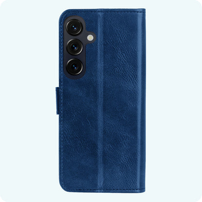 Forterra Samsung S26 Hoesje Bookcase Cover met Kaarthouder - Donkerblauw