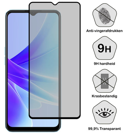 Forterra OPPO A17 Screenprotector Gehard Glas - Privacy