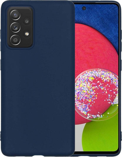 Forterra Samsung A52s Hoesje Siliconen Backcover Lichtgewicht - Donkerblauw