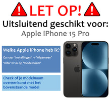 Forterra iPhone 15 Pro Hoesje Siliconen Backcover Lichtgewicht - Donkerblauw