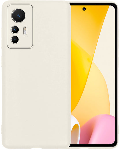 Forterra Xiaomi 12 Lite Hoesje Siliconen Backcover Lichtgewicht - Wit