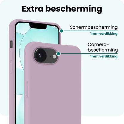 Forterra iPhone 17e Hoesje Siliconen Backcover Lichtgewicht - Lila