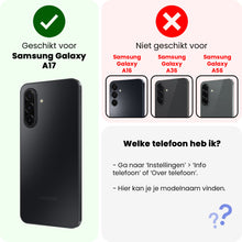 Forterra Samsung A17 Hoesje Bookcase Cover met Kaarthouder - Rood