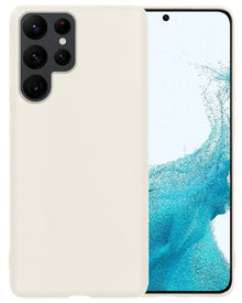 Forterra Samsung S22 Ultra Hoesje Siliconen Backcover Lichtgewicht - Wit