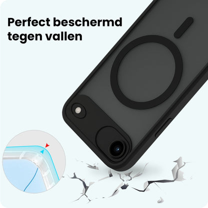 Forterra iPhone Air Hoesje Geschikt voor Magsafe Backcover Shockproof - Zwart