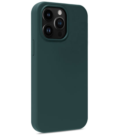 Forterra iPhone 15 Pro Max Hoesje Siliconen Backcover Lichtgewicht - Donkergroen
