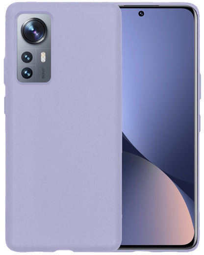 Forterra Xiaomi 12 Pro Hoesje Siliconen Backcover Lichtgewicht - Lila