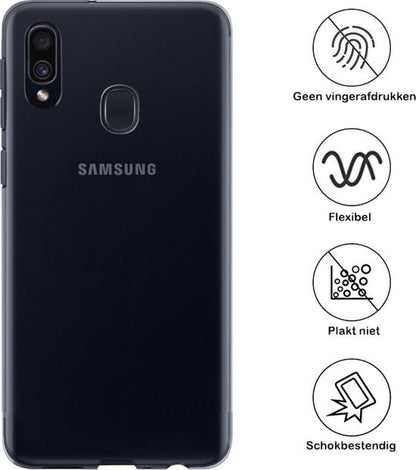 Forterra Samsung A40 Hoesje Siliconen Backcover Lichtgewicht - Transparant