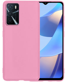 Forterra OPPO A16s Hoesje Siliconen Backcover Lichtgewicht - Lichtroze