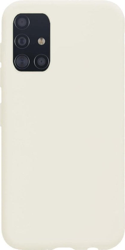 Forterra Samsung A71 Hoesje Siliconen Backcover Lichtgewicht - Wit