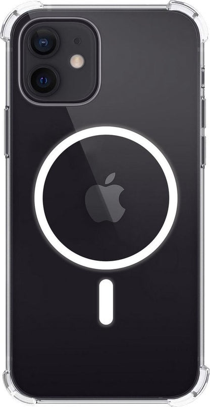 Forterra iPhone 12 Mini Hoesje Geschikt voor Magsafe Backcover Shockproof - Transparant