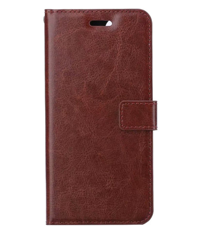 Forterra iPhone 14 Plus Hoesje Bookcase Cover met Kaarthouder - Bruin