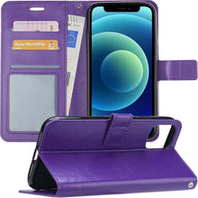 Forterra iPhone 12 Pro Hoesje Bookcase Cover met Kaarthouder - Paars